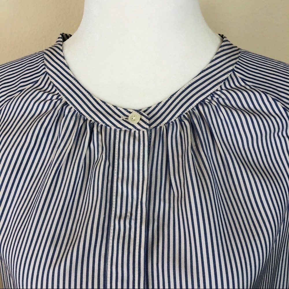 Madewell NWT Stripe Collarless Shirt XS - Picture 3 of 8